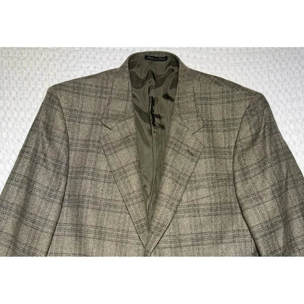 VintageEmanuel Ungaro Men's Wool Cashmere Tweed Sport Coat Blazer 2 Button Italy
